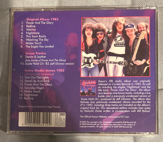 CD Saxon ‎– Power & The Glory 2ª Mano