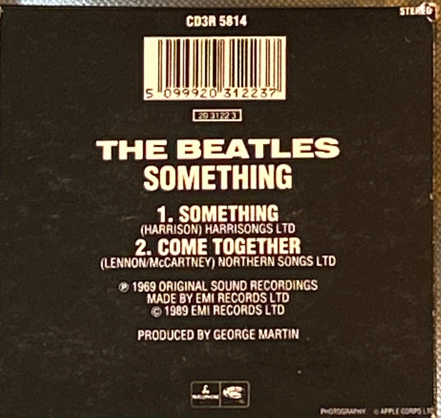 CDSINGLE The Beatles ‎– Something / Come Together 2ª Mano