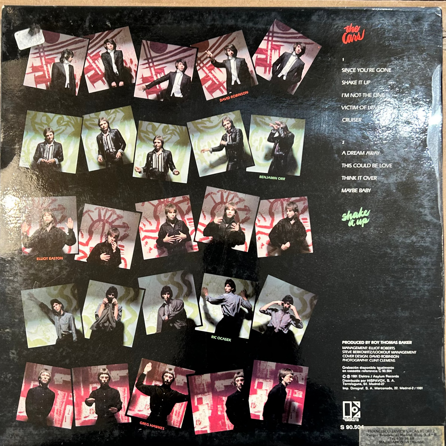 LP The Cars ‎– Shake It Up 2nd Hand