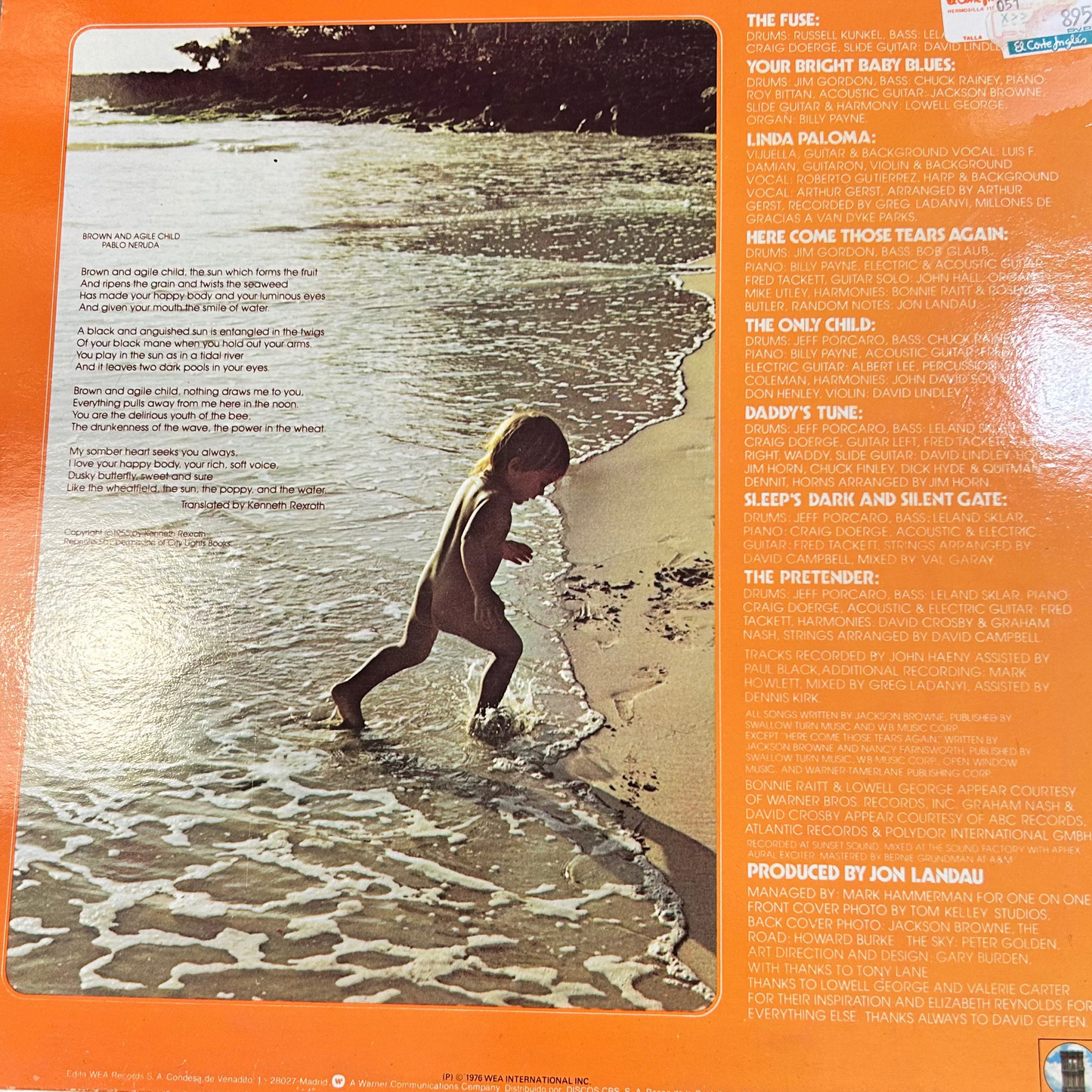 LP Jackson Browne ‎– The Pretender Gebraucht