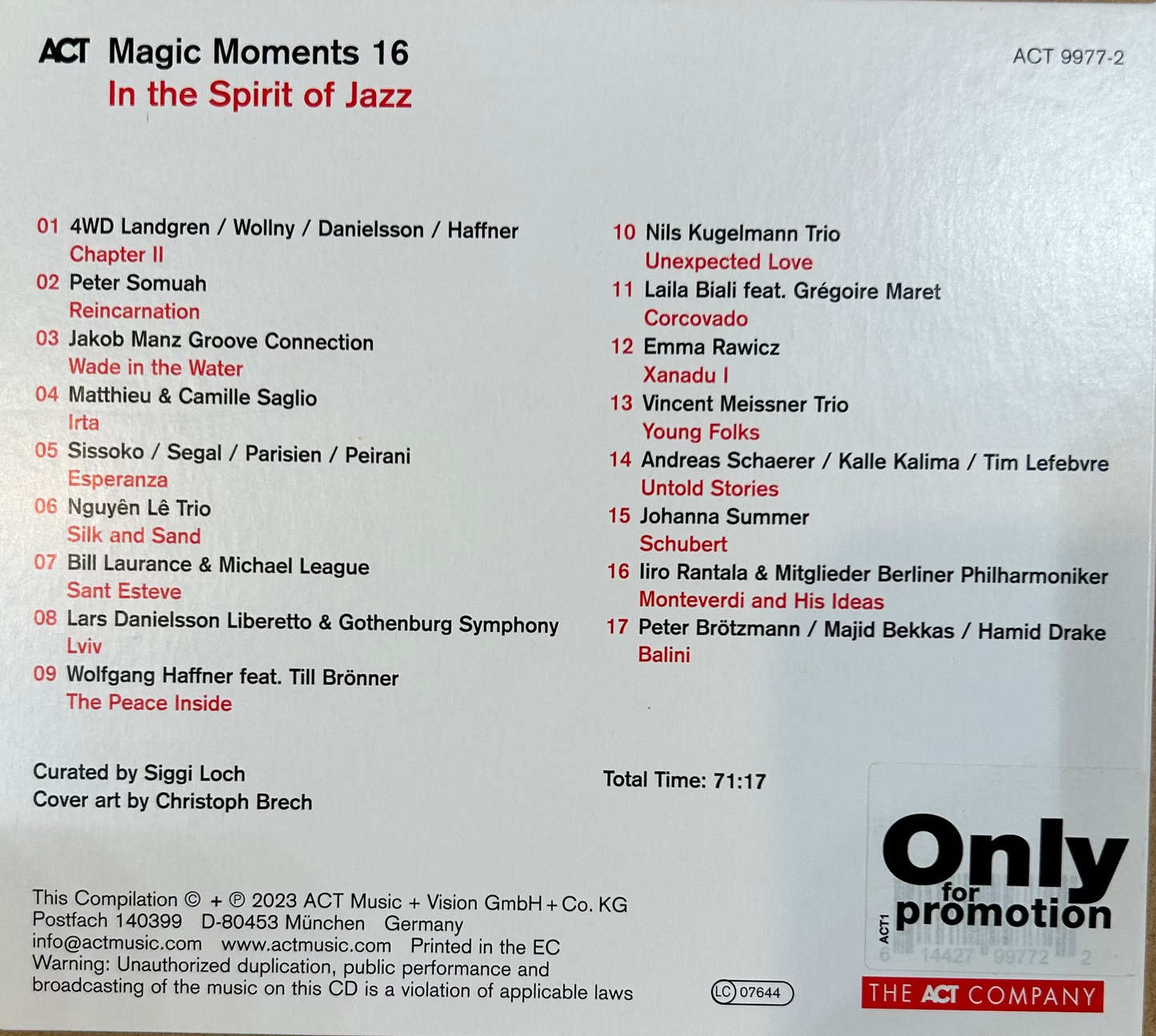 CD Various – Magic Moments 16 - In The Spirit Of Jazz 2nd Hand