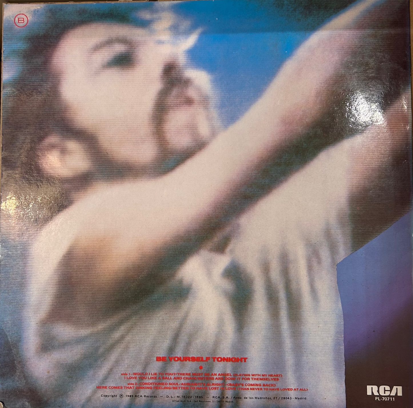 LP Eurythmics ‎– Be Yourself Tonight Gebraucht (Exklusivprodukt zur Abholung im Laden)
