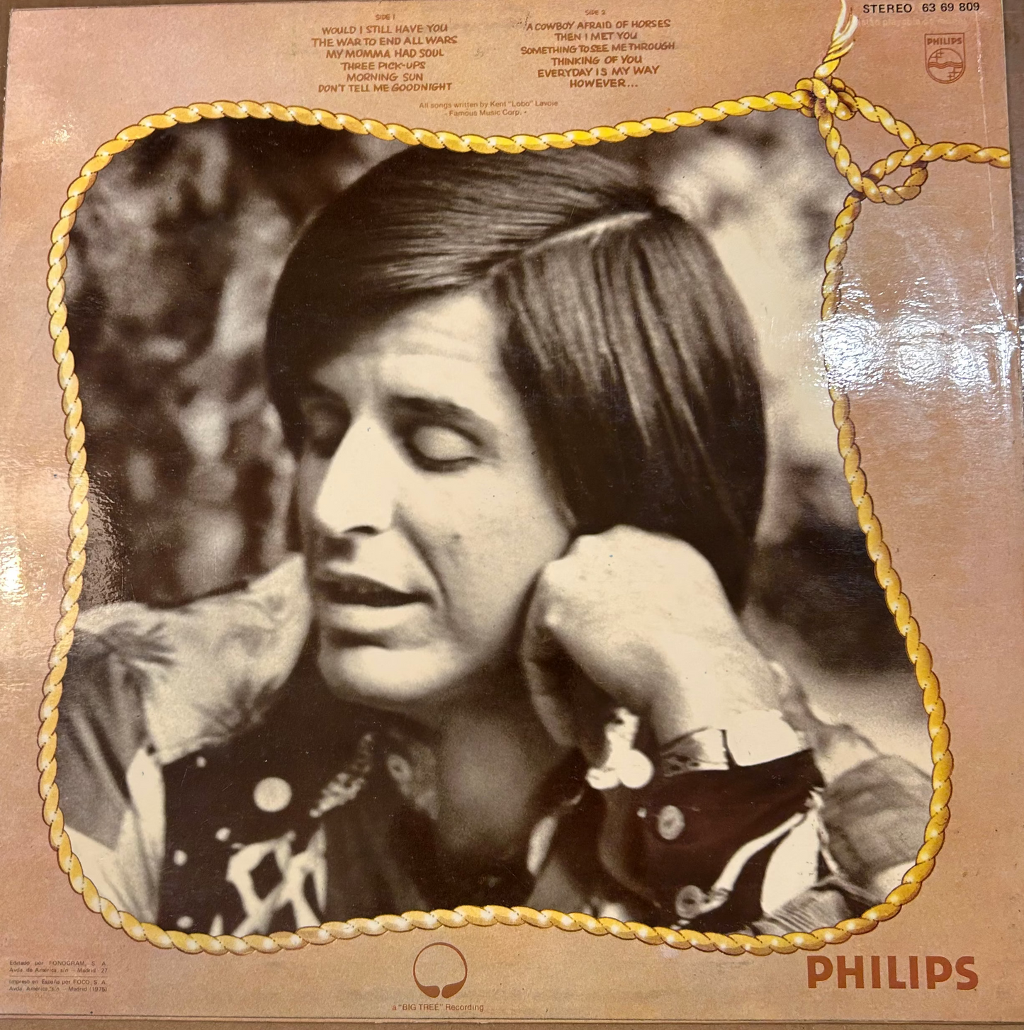 LP Lobo ‎– A Cowboy Afraid Of Horses gebraucht