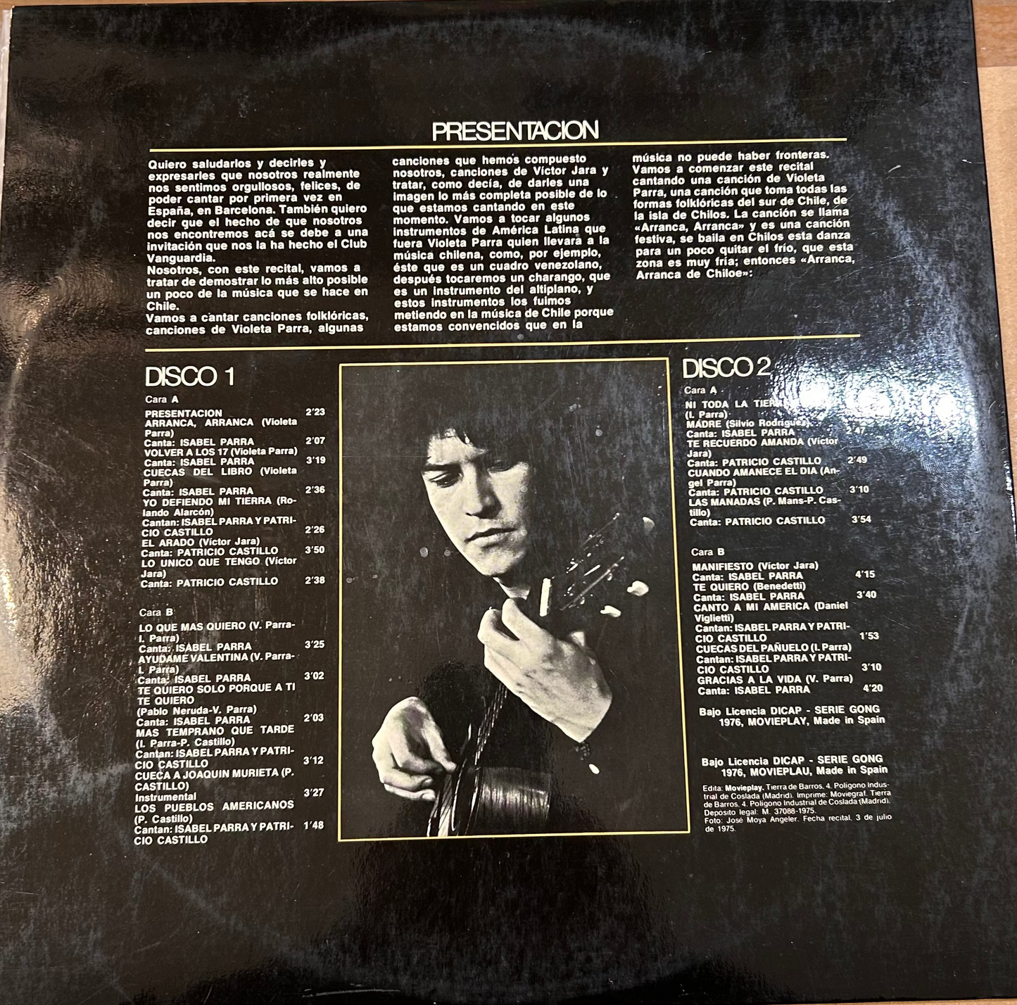 LP Isabel Parra y Patricio Castillo – Recital Isabel Parra y Patricio Castillo. Club Vanguardia Barcelona 2. Hand (Exklusiver Artikel zur Abholung im Laden)