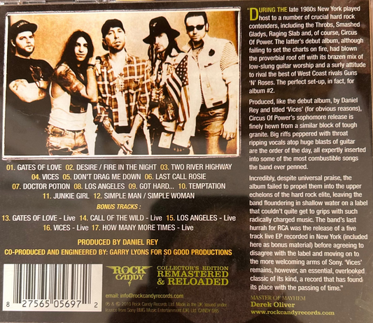 CD Circus Of Power – Vices 2ª Mano