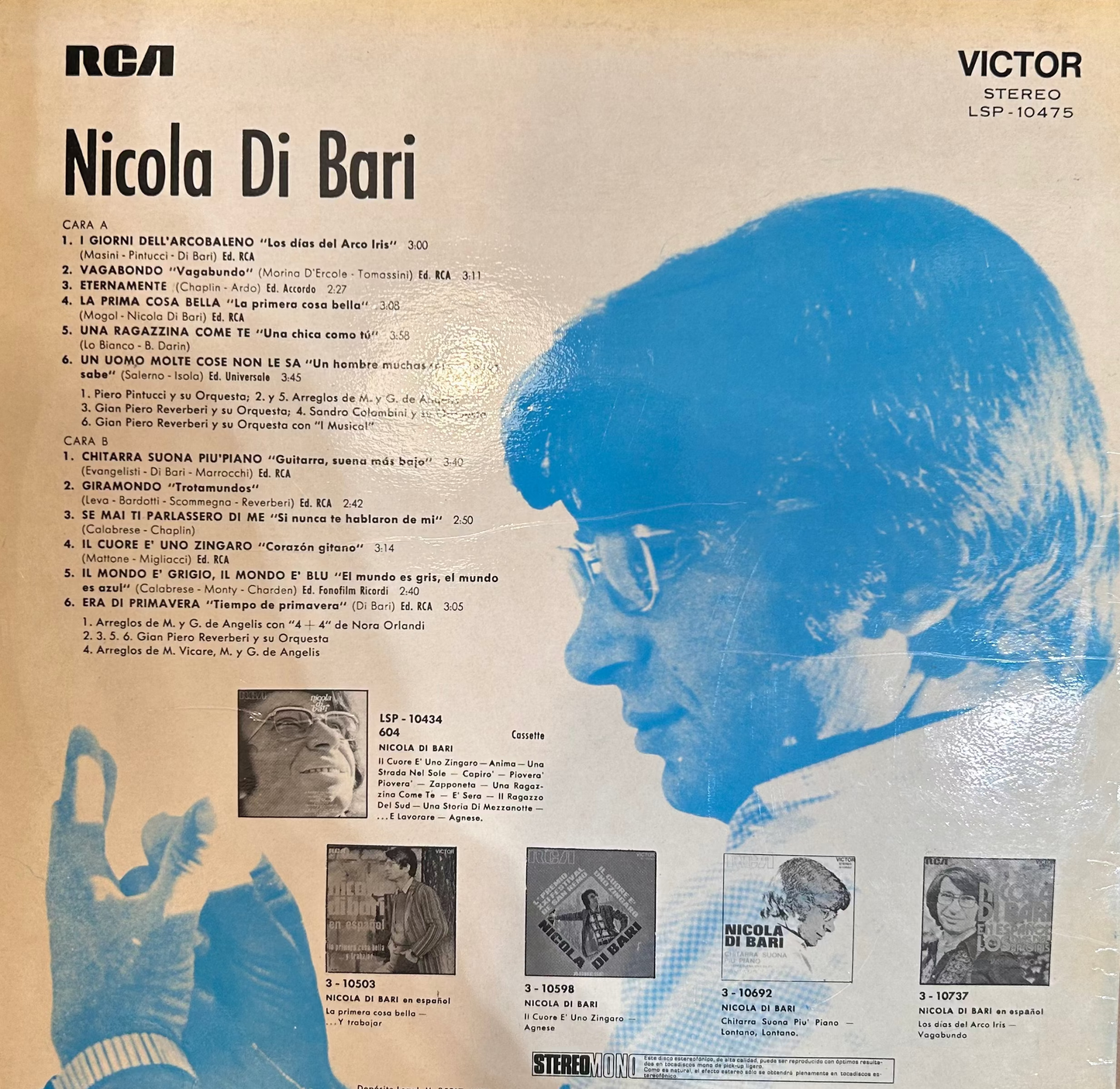 LP Nicola Di Bari ‎– I Giorni Dell'Arcobaleno 2ª Mano (Producto exclusivo recogida en tienda)