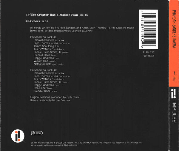CD Pharoah Sanders – Karma Nuevo precintado