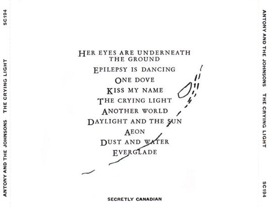 CD Antony And The Johnsons ‎– The Crying Light Ed. USA 2ª Mano