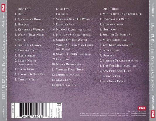 CD Deep Purple ‎– The Platinum Collection 2ª Mano