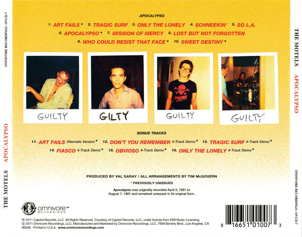 CD The Motels – Apocalypso Nuevo precintado