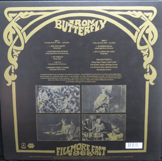 LP Iron Butterfly – Fillmore East 1968 Nuevo precintado