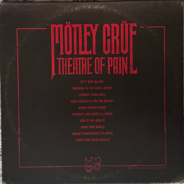 LP Motley Crüe ‎– Theatre Of Pain Nuevo precintado