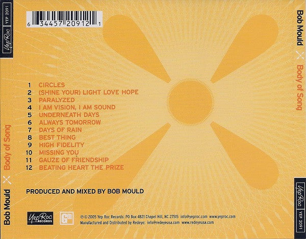 CD Bob Mould ‎– Body Of Song Neu verschweißt