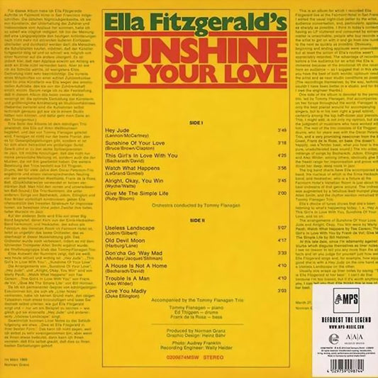 LP Ella Fitzgerald ‎– Sunshine Of Your Love Nuevo precintado