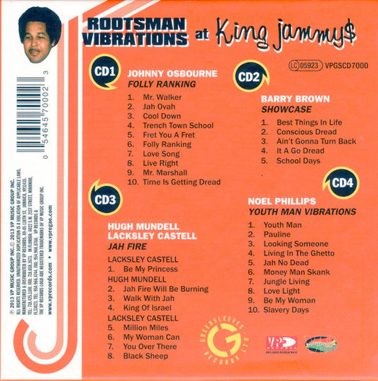 CD Johnny Osbourne / Barry Brown / Hugh Mundell / Lacksley Castell / Noel Phillips – Rootsman Vibrations At King Jammys  precintado