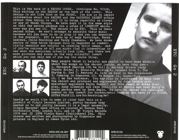 CD XTC ‎– Go 2 Nuevo precintado