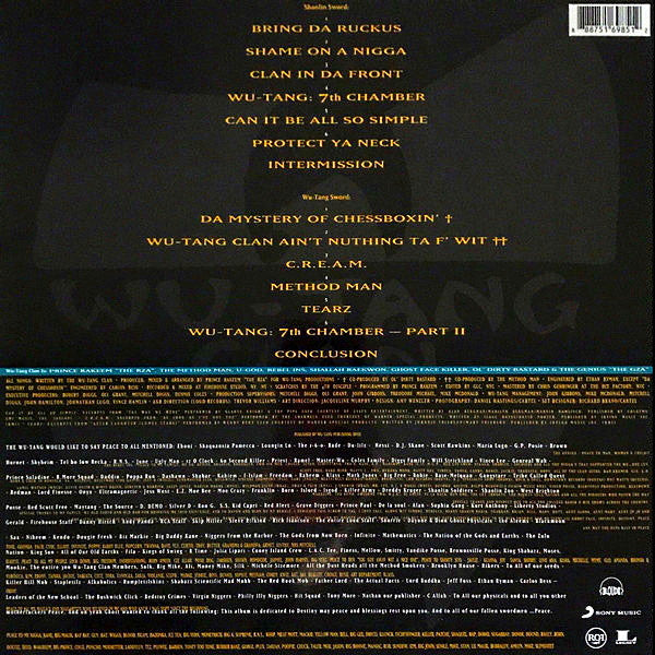 LP Wu-Tang Clan ‎– Enter The Wu-Tang (36 Chambers) Nuevo precintado