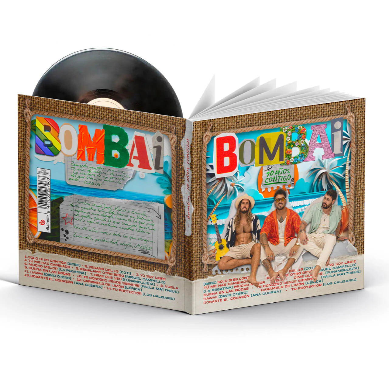 LP + Libro Bombai - 10 Años contigo  Nuevo precintado