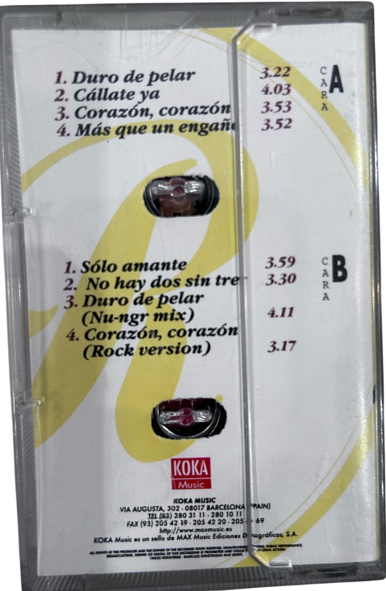 CASSETTE Rebeca - Rebeca - DISCOS NAKASHA