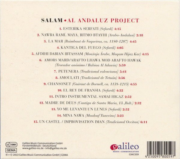 CD Al Andaluz Project – Salam Nuevo precintado - DISCOS NAKASHA