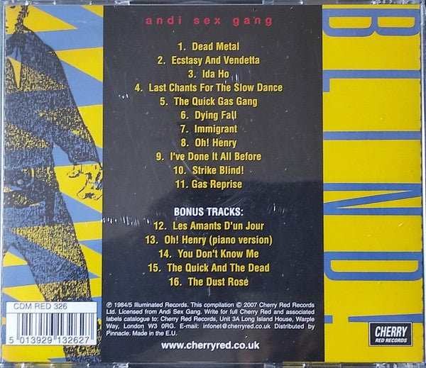 CD Andi Sex Gang – Blind Nuevo precintado - DISCOS NAKASHA