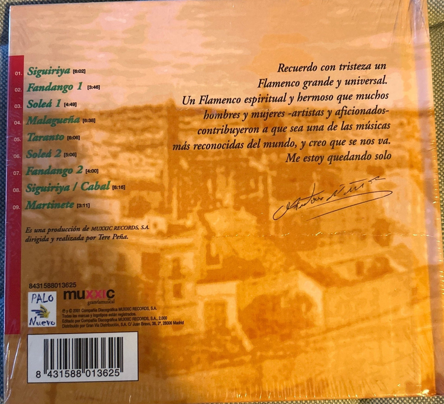CD Antonio Nuñez "El Chocolate" ‎– Mis 70 Años Con El Cante Nuevo precintado - DISCOS NAKASHA
