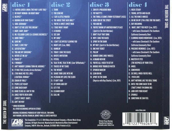 CD Aretha Franklin - Queen Of Soul Nuevo precintado - DISCOS NAKASHA