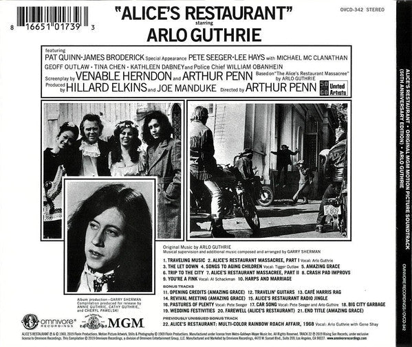 CD Arlo Guthrie – Alice's Restaurant · Original Motion Picture Soundtrack (50th Anniversary Edition) Nuevo precintado - DISCOS NAKASHA
