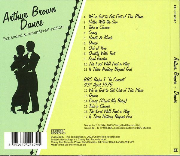 CD Arthur Brown ‎– Dance (Expanded & Remastered Edition) Nuevo precintado - DISCOS NAKASHA