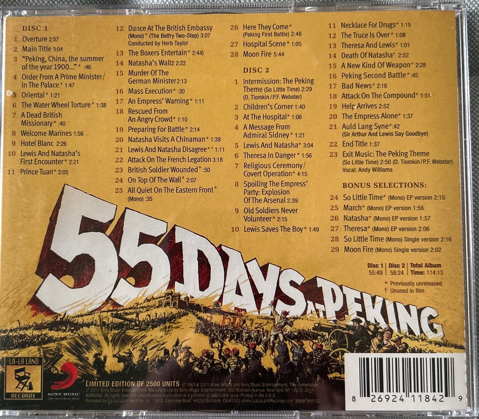 CD Banda Sonora - Dimitri Tiomkin ‎– 55 Days At Peking 2ª Mano - DISCOS NAKASHA