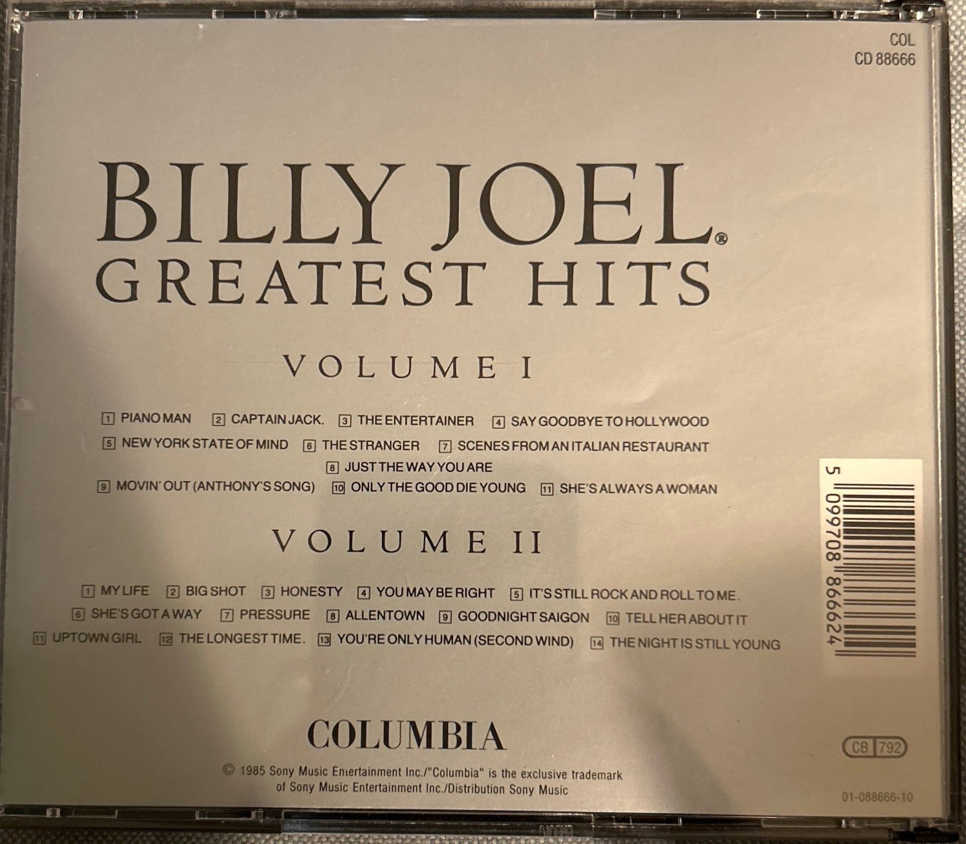 CD Billy Joel ‎– Greatest Hits Volume I & Volume II 2ª Mano (Producto exclusivo recogida en tienda) - DISCOS NAKASHA