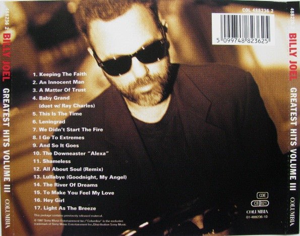 CD Billy Joel ‎– Greatest Hits Volume III Nuevo precintado (Producto exclusivo recogida en tienda) - DISCOS NAKASHA