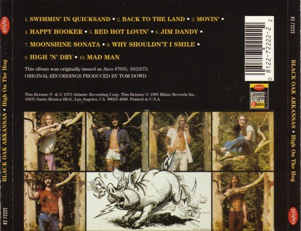 CD Black Oak Arkansas ‎– High On The Hog 2ª Mano - DISCOS NAKASHA