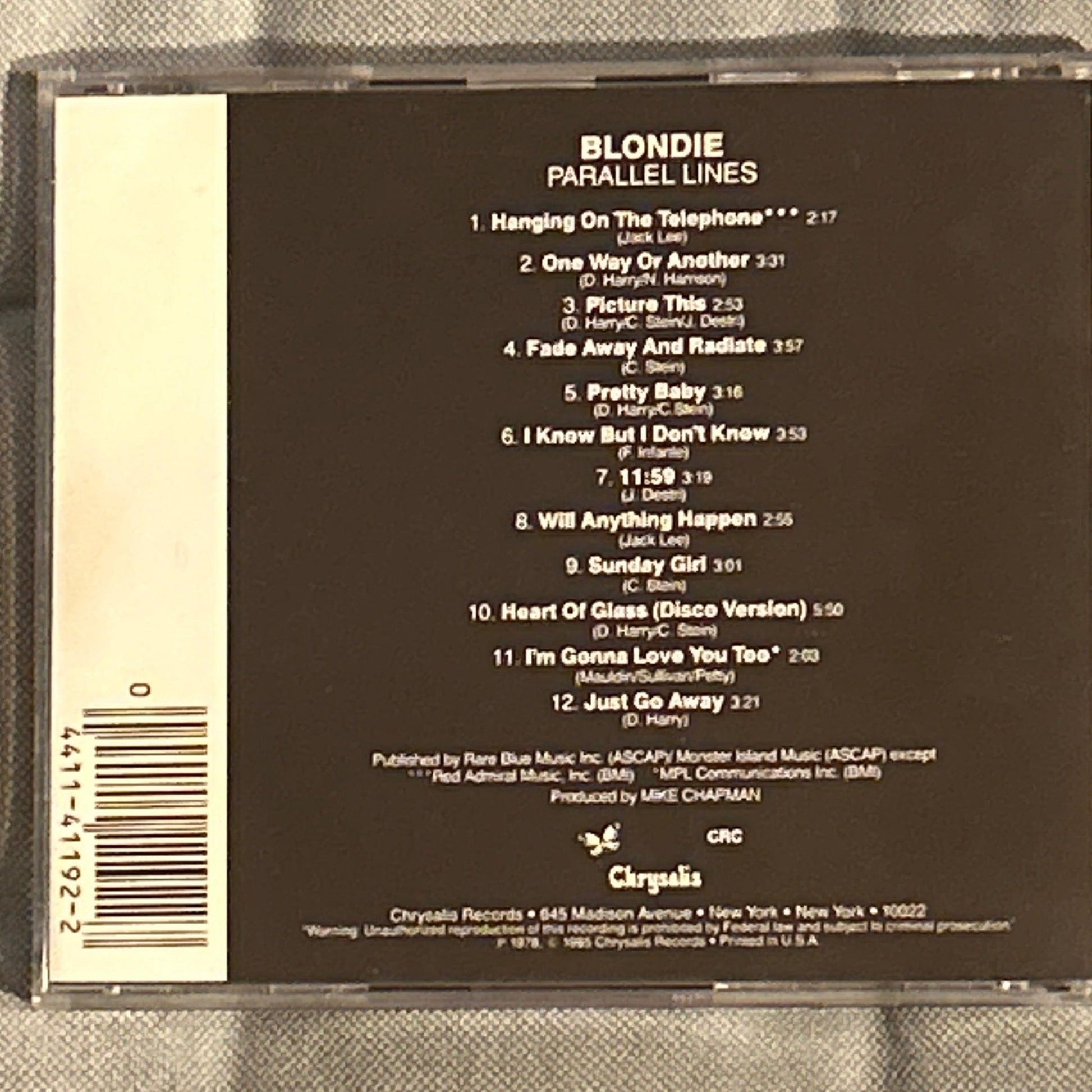 CD Blondie ‎– Parallel Lines Ed. USA 2ª Mano - DISCOS NAKASHA