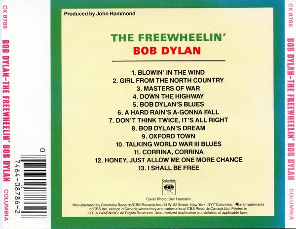 CD Bob Dylan – The Freewheelin' Bob Dylan Ed. Americana 2ª Mano - DISCOS NAKASHA