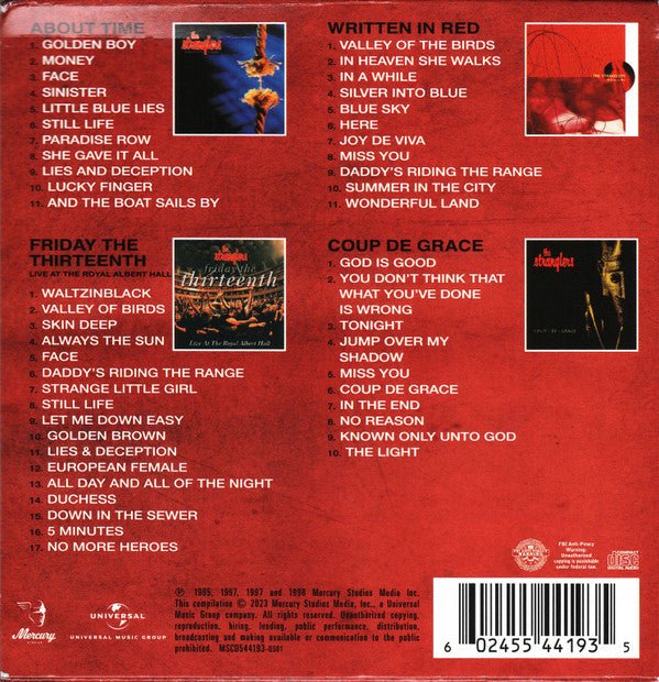 CD Box Set The Stranglers ‎– About Time • Written In Red • Coup De Grace • Friday The Thirteenth: Live At The Royal Albert Hall • 4xCD Collection - DISCOS NAKASHA
