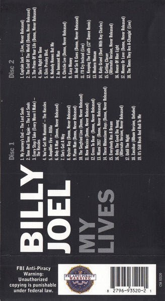 CD Boxset Billy Joel – My Lives Nuevo precintado - DISCOS NAKASHA