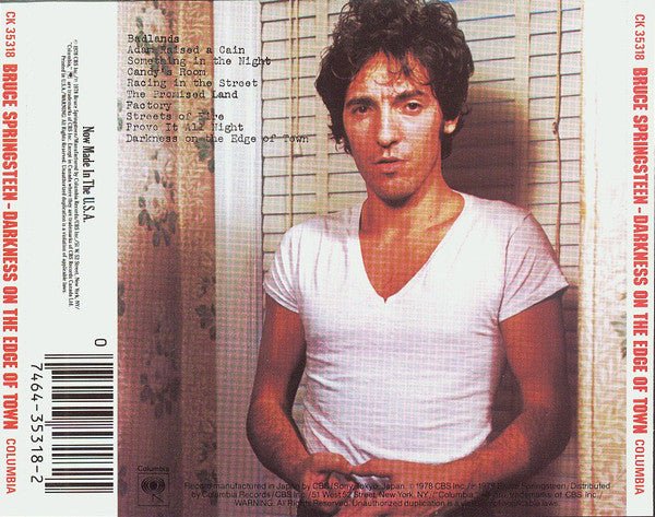 CD Bruce Springsteen ‎– Darkness On The Edge Of Town Ed. Americana 2ª mano - DISCOS NAKASHA