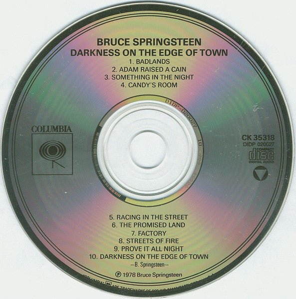 CD Bruce Springsteen ‎– Darkness On The Edge Of Town Ed. Americana 2ª mano - DISCOS NAKASHA