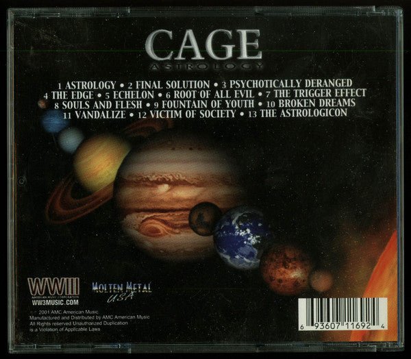 CD Cage – Astrology 2ª Mano - DISCOS NAKASHA