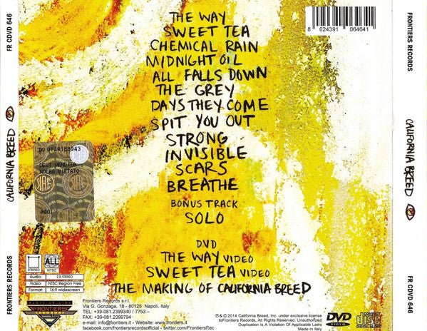 CD California Breed ‎– California Breed Nuevo precintado - DISCOS NAKASHA