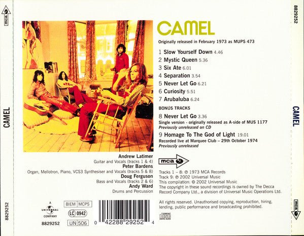 CD Camel ‎– Camel Nuevo precintado - DISCOS NAKASHA