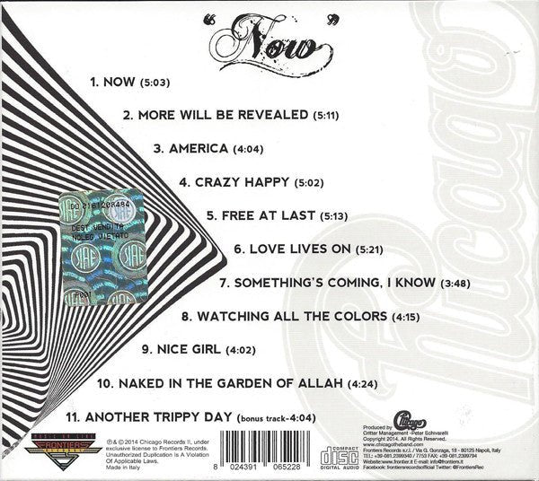CD Chicago ‎– "Now" Chicago XXXVI Nuevo precintado - DISCOS NAKASHA