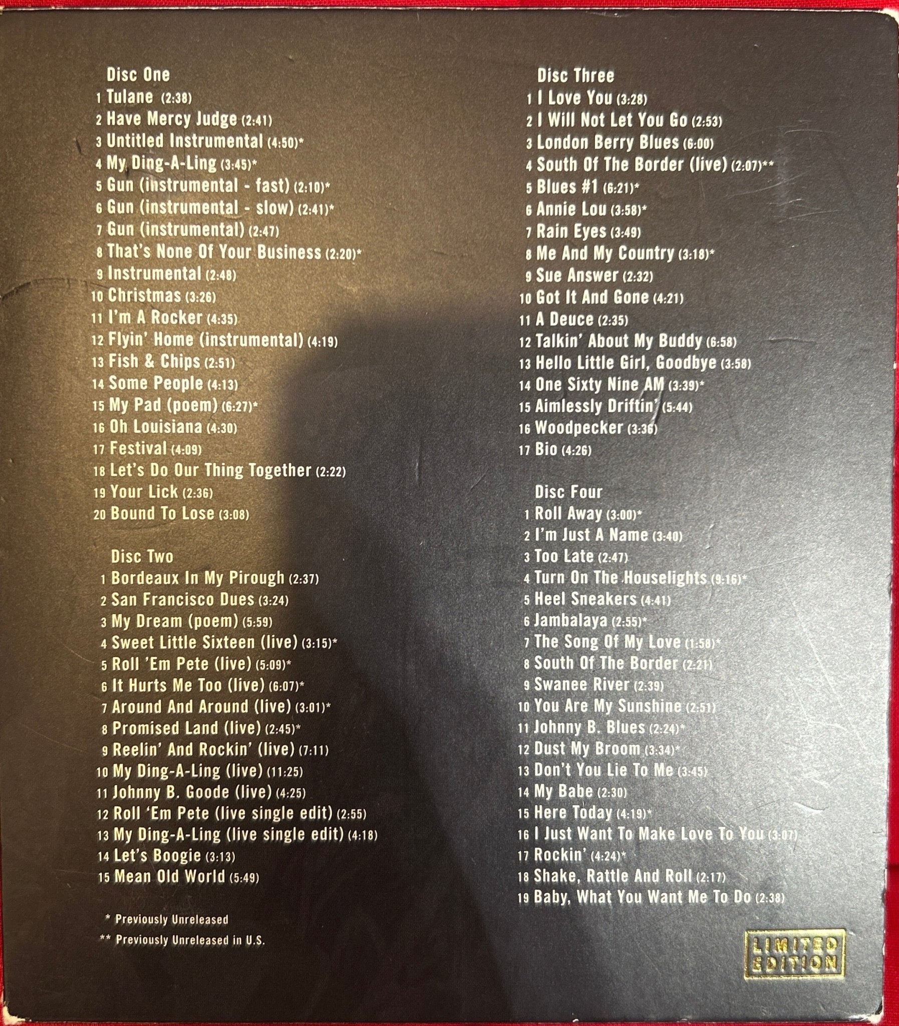 CD Chuck Berry ‎– Have Mercy: His Complete Chess Recordings 1969 To 1974 2ª Mano - DISCOS NAKASHA
