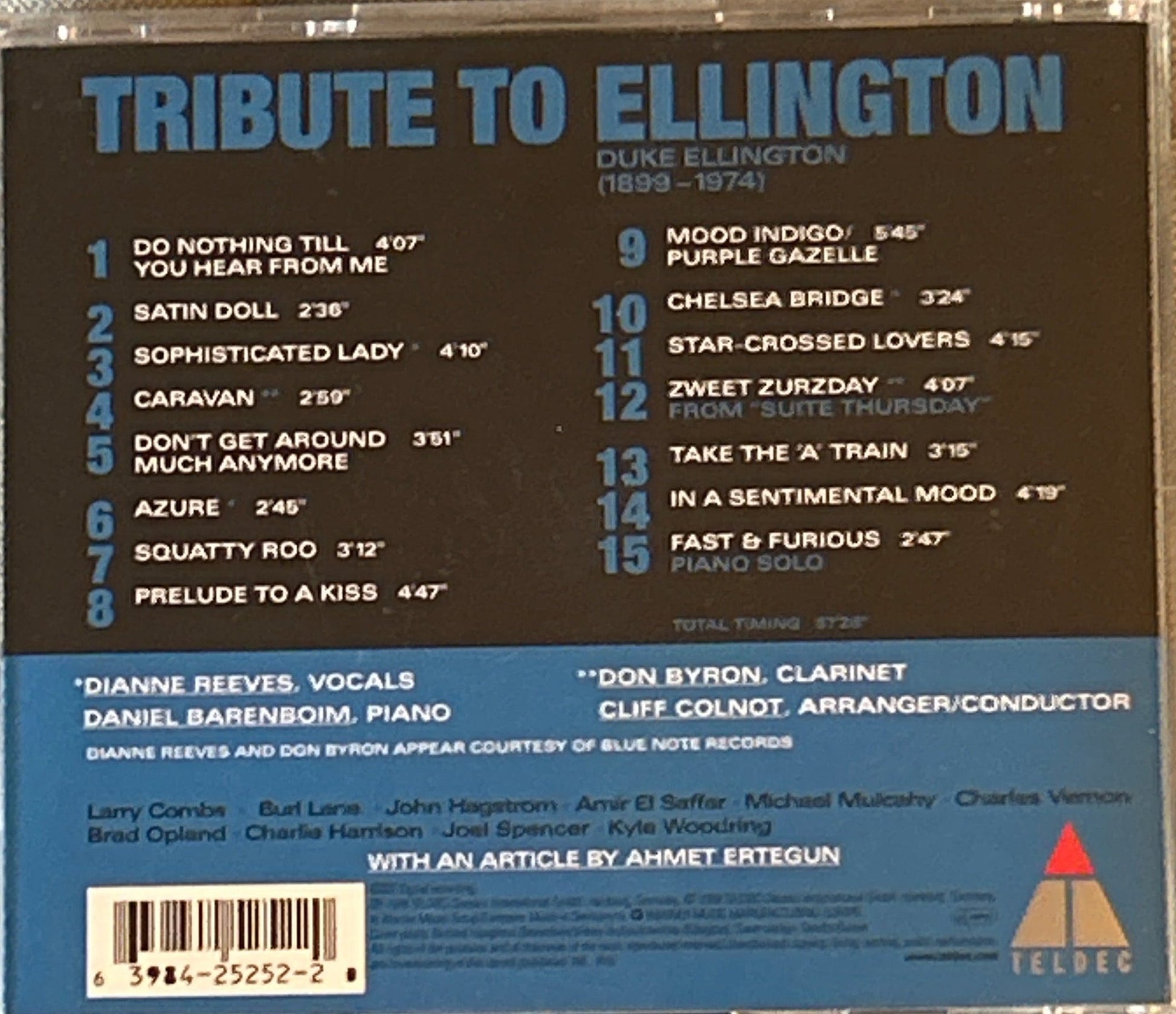 CD Daniel Barenboim And Various ‎– Tribute To Ellington 2ª Mano - DISCOS NAKASHA