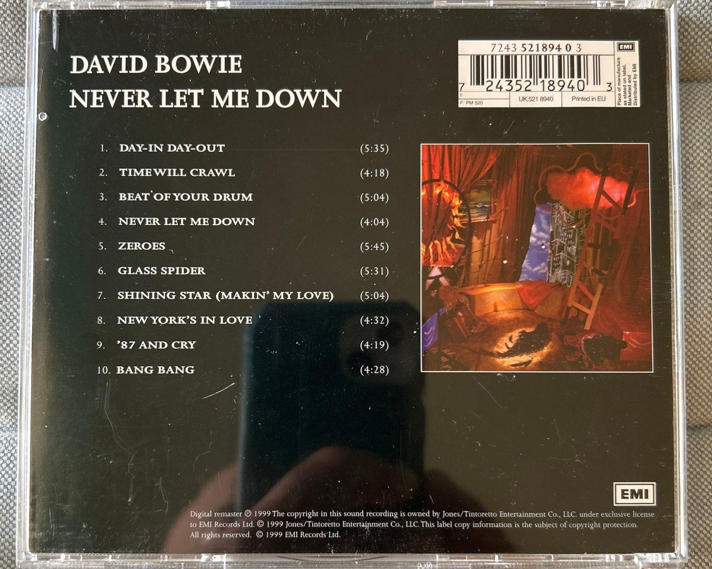CD David Bowie ‎– Never Let Me Down 2ª Mano - DISCOS NAKASHA