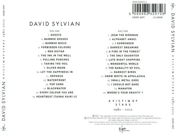 CD David Sylvian – A Victim Of Stars 1982 - 2012 Nuevo precintado - DISCOS NAKASHA