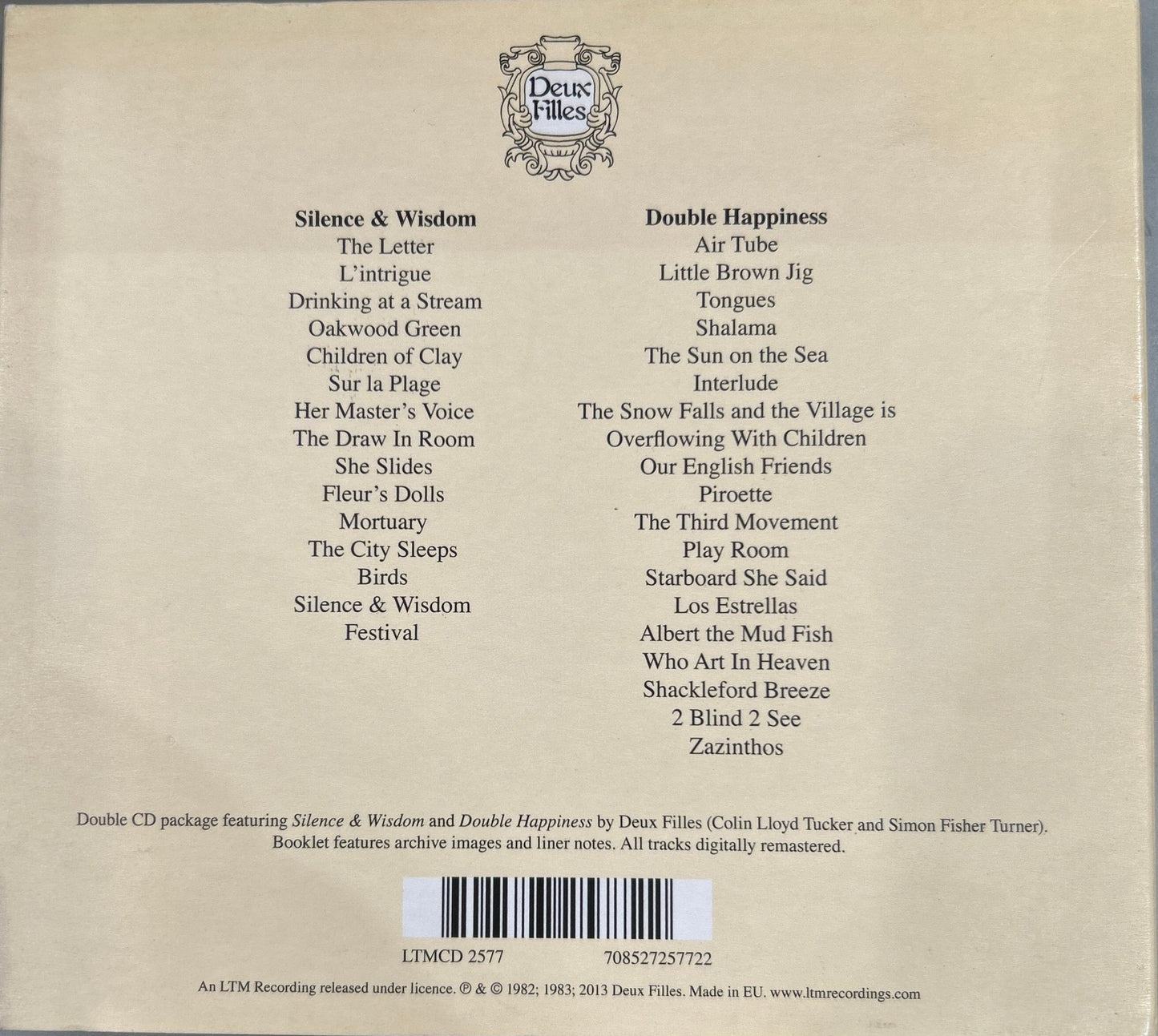 CD Deux Filles – Silence & Wisdom / Double Happiness 2ª Mano - DISCOS NAKASHA