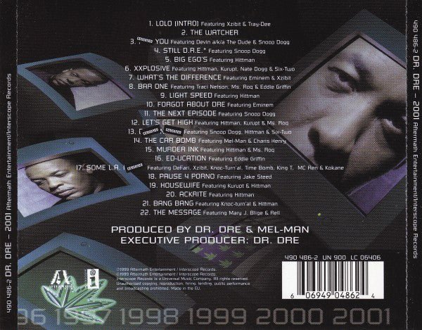 CD Dr. Dre ‎– 2001 Nuevo precintado - DISCOS NAKASHA