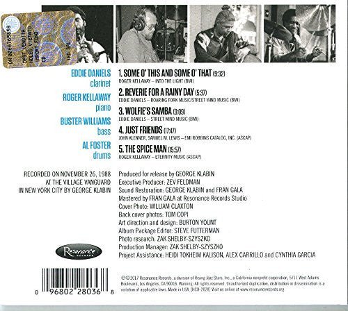 CD Eddie Daniels & Roger Kellaway ‎– Just Friends Live At The Village Vanguard Nuevo precintado - DISCOS NAKASHA